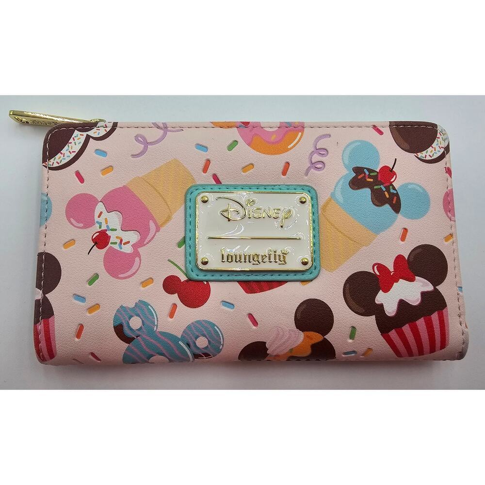 Loungefly Disney Mickey and Minnie Mouse Sweet Treats Flap Wallet